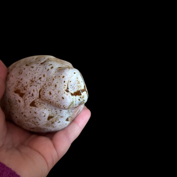 Vintage Pigeon Forge Pottery Mid Century Modern Speckled Signed Owl Figurine - Picture 7 of 7